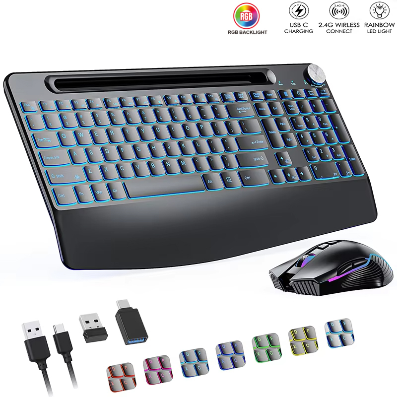 Gaming Keyboard Mouse Combo - 2.4G & C 타입 무선 키보드