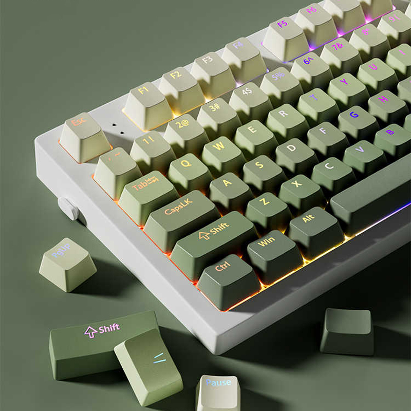 Gaming Keyboard Esports - 녹색 포도 상단 조명 RGB 백라이트