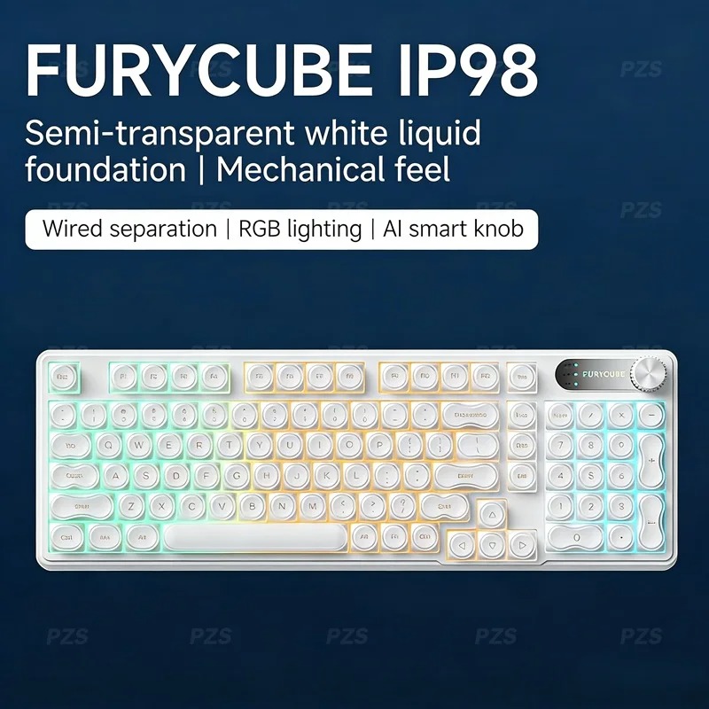 Gaming Keyboard Ip98 - FURYCUBE IP98 유선 키보드 RGB 반투명