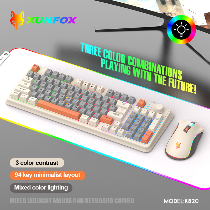 Gaming Keyboard And Mouse Combo Wireless - K820 USB 유선 게임 키보드 마우스