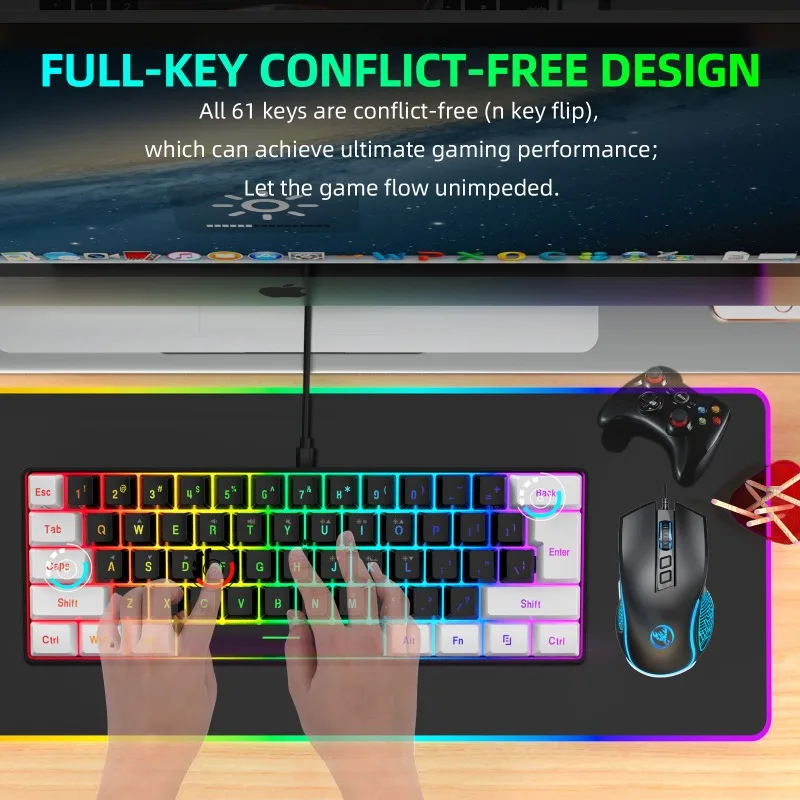 키보드 및 마우스 60% 컴퓨터 게임용 콤보 키트 PC - Gaming Keyboard And Mouse Mobile 리뷰 및 가격