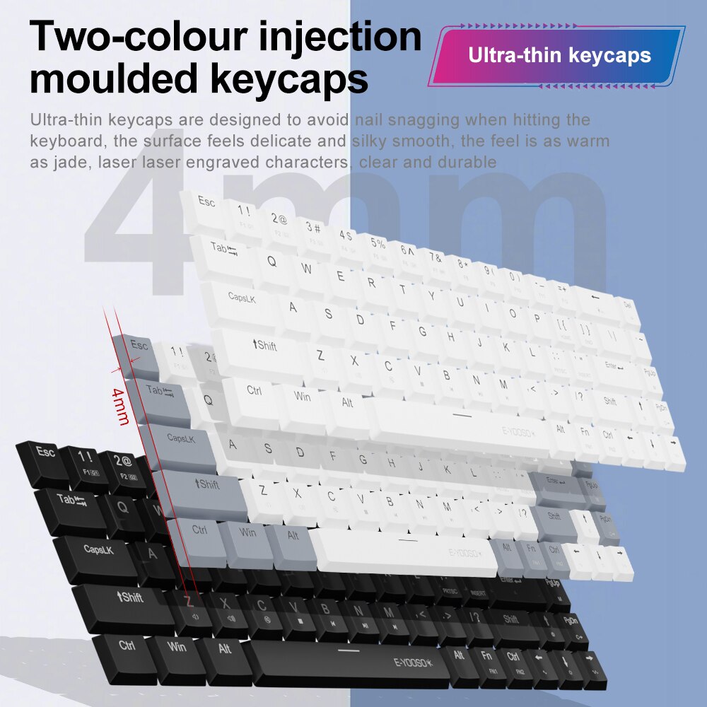 E-YOOSO RGB 미니 슬림 USB 유선 기계식 게 - Gaming Keyboard Budget 리뷰 및 가격