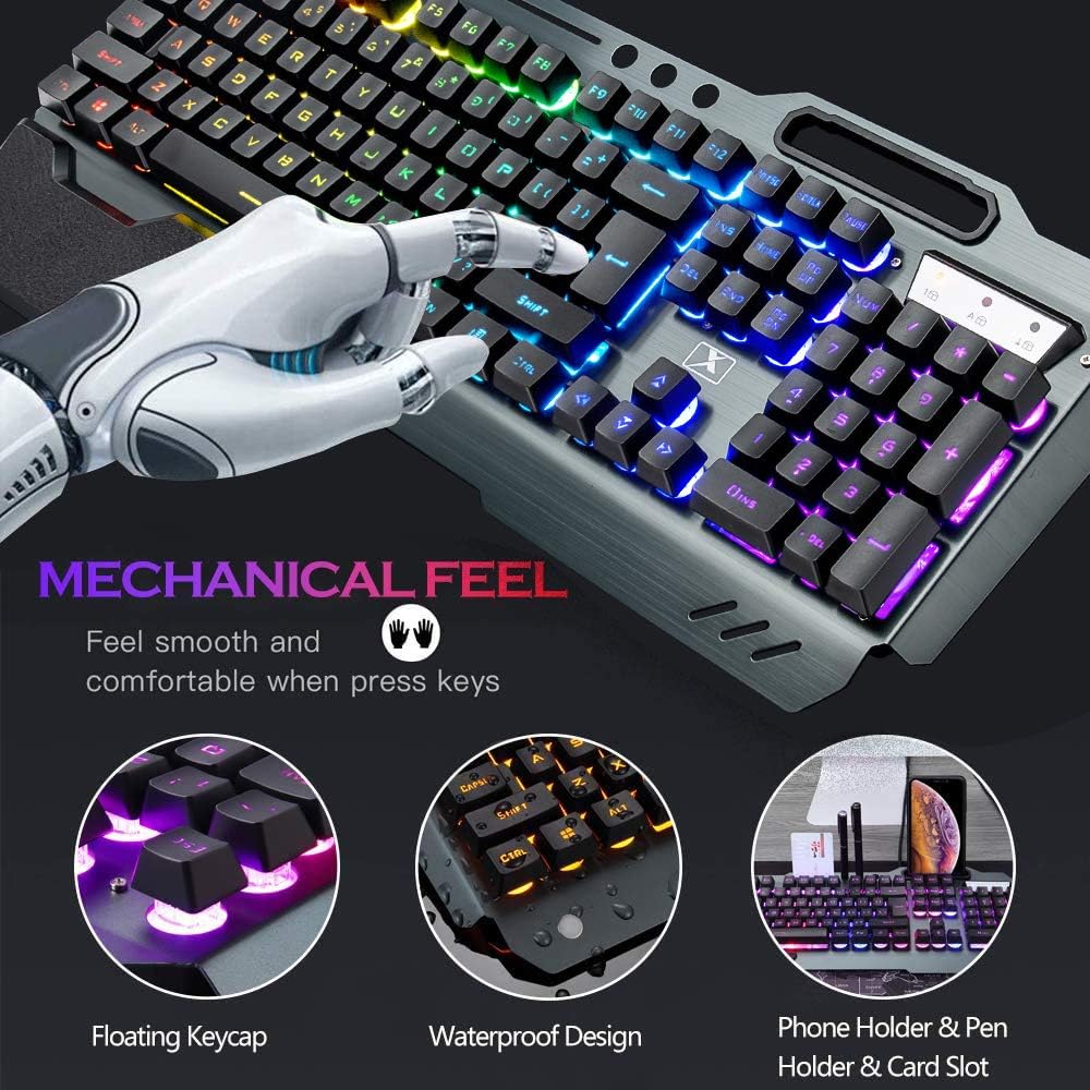 무선 게임용 키보드 및 마우스 콤보, 레인보우 LED  - Gaming Keyboard And Mouse Combo Wireless 리뷰 및 가격