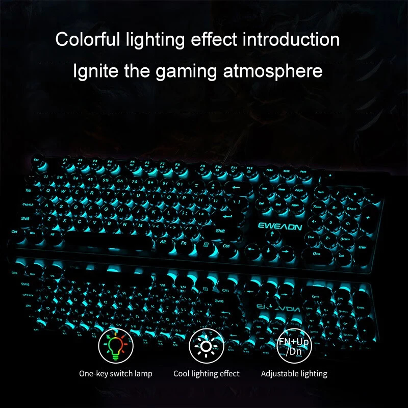 레트로 펑크 기계식 느낌 키보드 마우스 세트 유선 무선 - Gaming Keyboard And Mouse 리뷰 및 가격