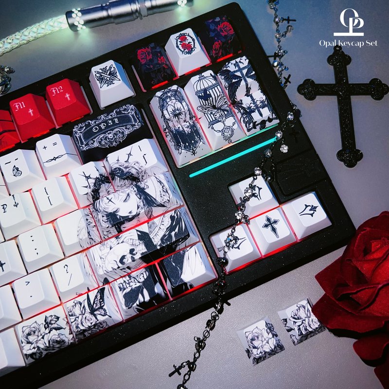블랙 화이트 테마 키캡 PBT 5면 열전사 기계식 키보 - Keyboard Gaming Black 리뷰 및 가격