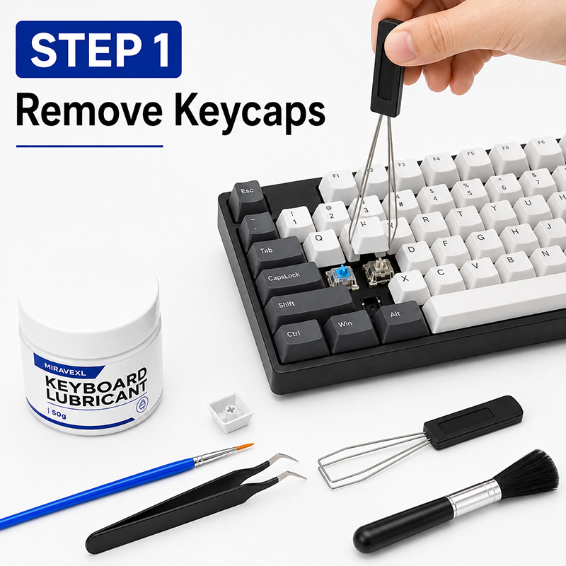 MIRAVEXL 키보드 윤활유 키트 50g, 끄덕거리는 - Gaming Keyboard That Is Quiet 리뷰 및 가격