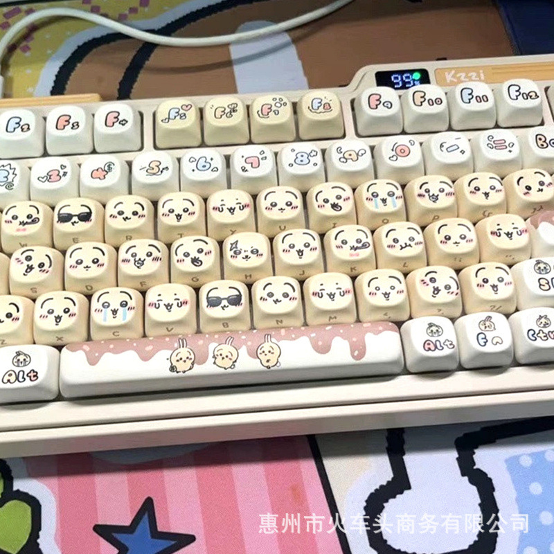 치이카와 귀여운 이모티콘 키캡 세트 카와이 토끼 표정  - Gaming Keyboard Emoji 리뷰 및 가격