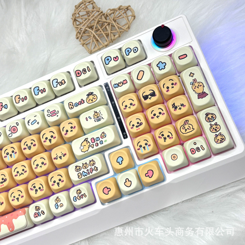 치이카와 귀여운 이모티콘 키캡 세트 카와이 토끼 표정  - Gaming Keyboard Emoji 리뷰 및 가격