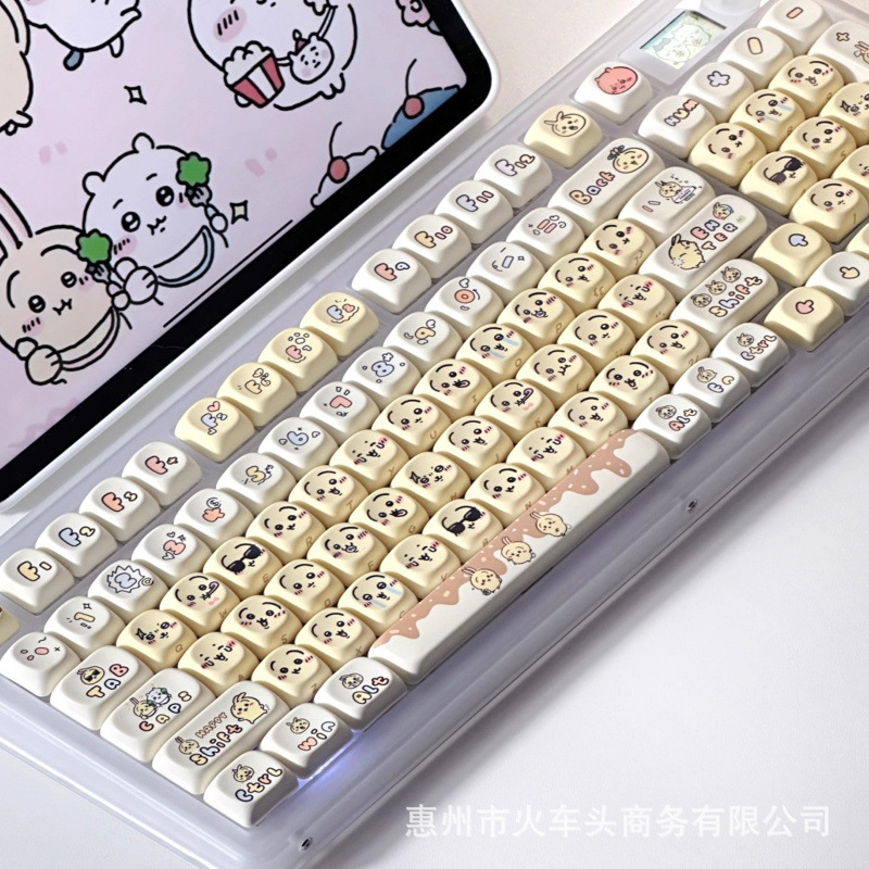 치이카와 귀여운 이모티콘 키캡 세트 카와이 토끼 표정  - Gaming Keyboard Emoji 리뷰 및 가격