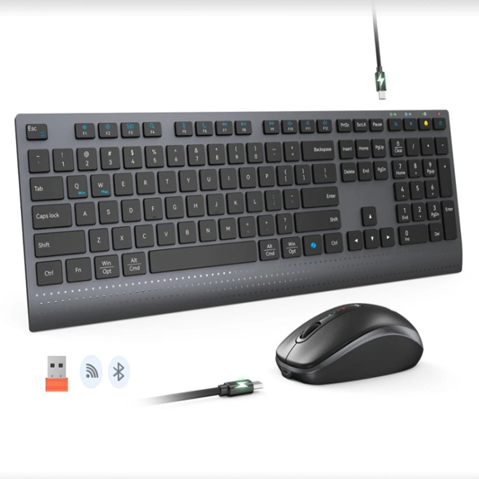 2.4G 블루투스 듀얼 모드 무선 키보드 마우스 콤보  - Gaming Keyboard And Mouse Combo Wireless 리뷰 및 가격