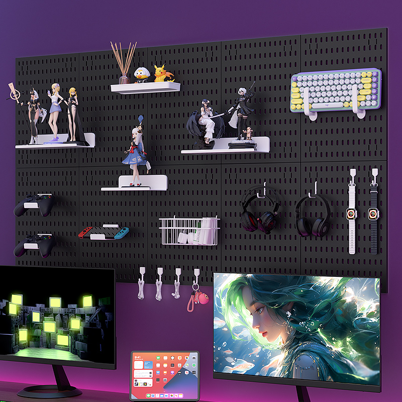 게임용 접착식 페그보드 선반 – 드릴 없이 설치 가능, - Gaming Keyboard And Mouse 리뷰 및 가격