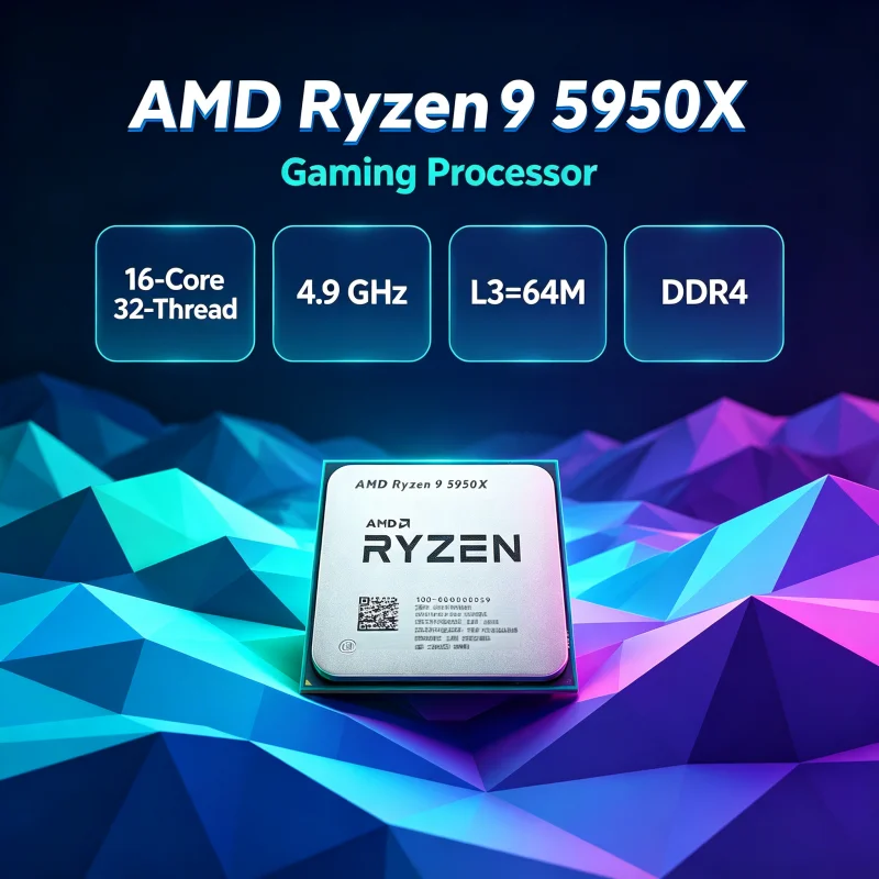 AMD 라이젠 9 5950X 게이밍 CPU (쿨러 미포 - Amd Cpu Ryzen 9 리뷰 및 가격