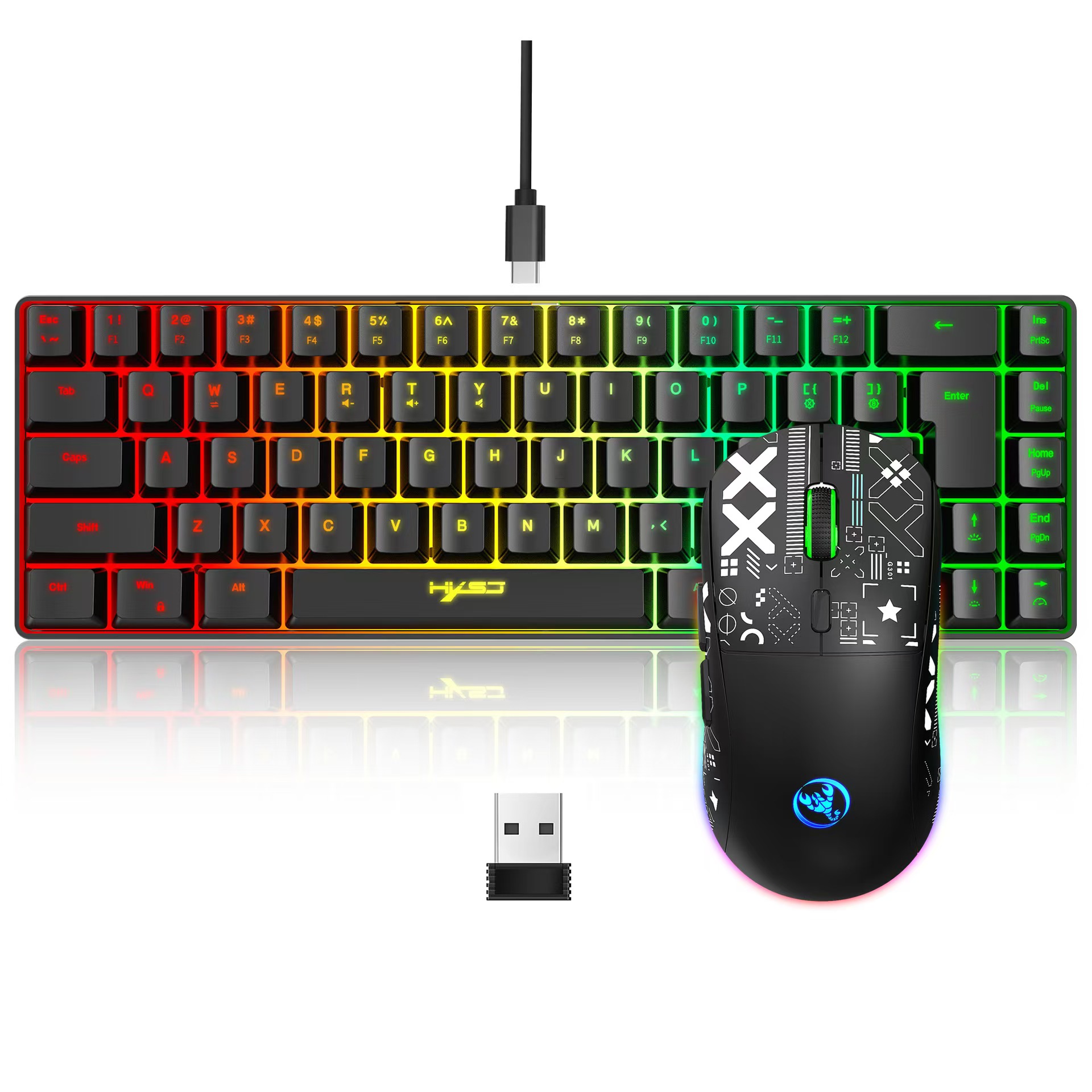60% 게임용 키보드 및 마우스 콤보 세트 게이머 화이 - Keyboard Mouse Bundle Gaming 리뷰 및 가격