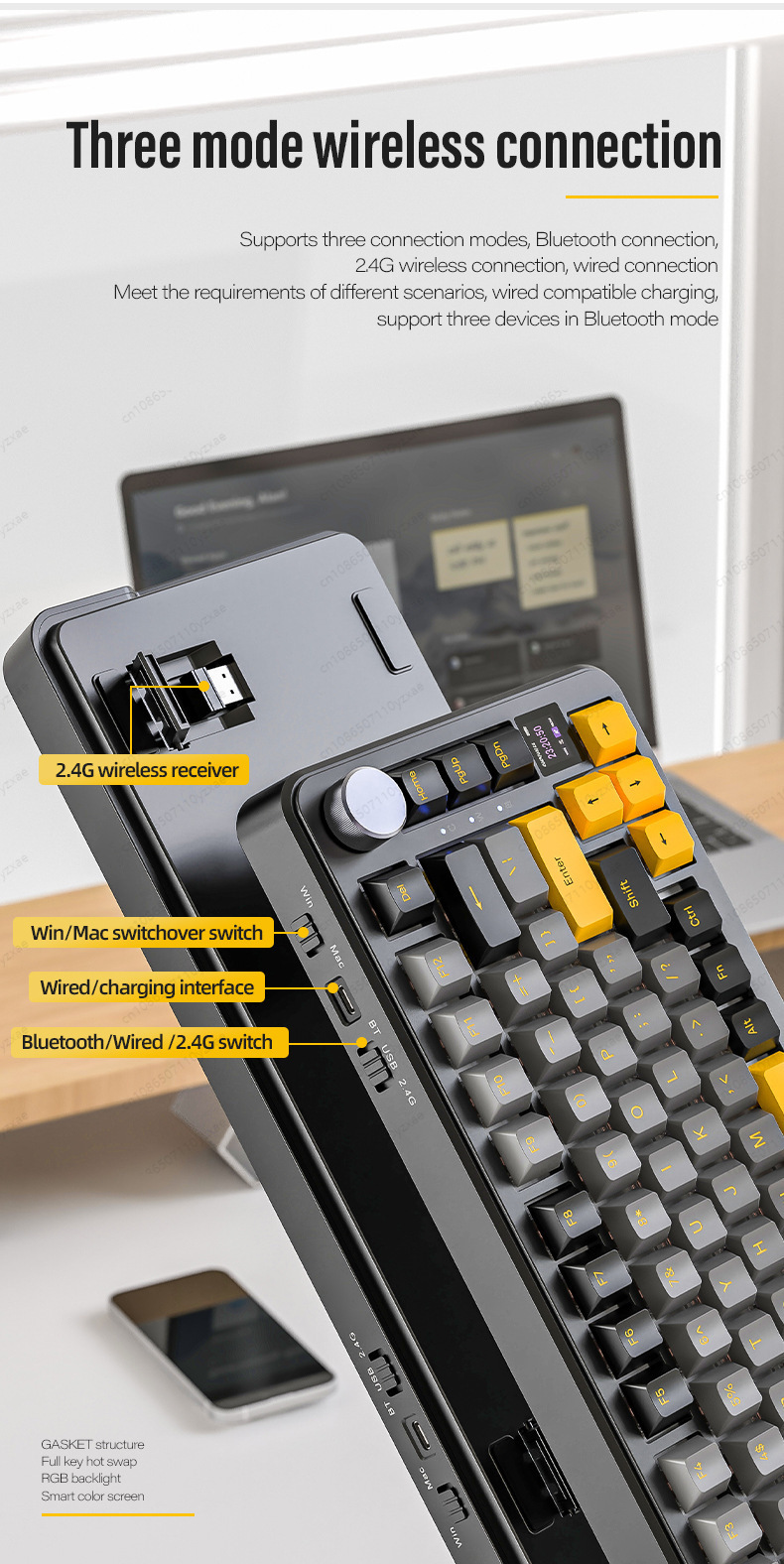 2024 새로운 AL66 기계식 키보드 알루미늄 합금  - Gaming Keyboard Affordable 리뷰 및 가격