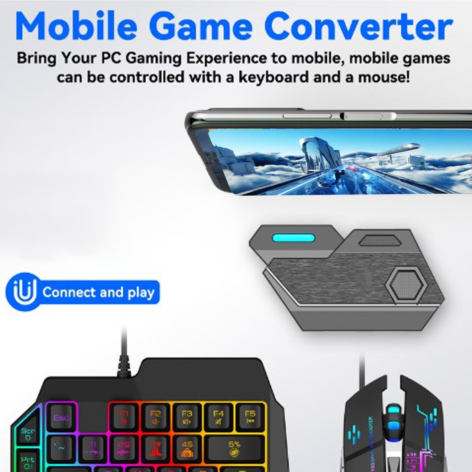 모바일 게임 콤보 팩 블루투스 연결 단일 핸드 키보드  - Gaming Keyboard And Mouse Mobile 리뷰 및 가격