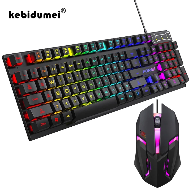 104 키 백라이트 기계식 키보드 유선 게임용 키보드  - Keyboard Mouse Bundle Gaming 리뷰 및 가격