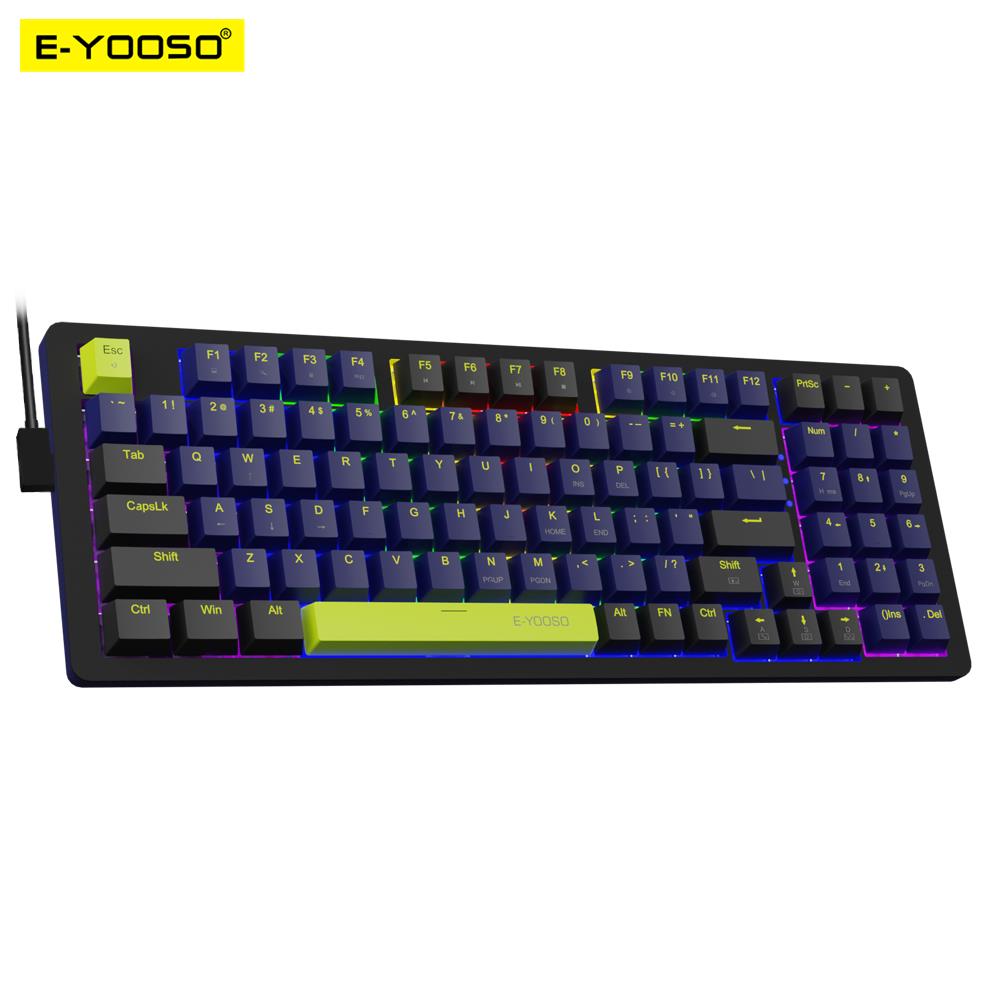 E-YOOSO USB 기계식 게이밍 키보드, 유선 흑백 - Gaming Keyboard Budget 리뷰 및 가격