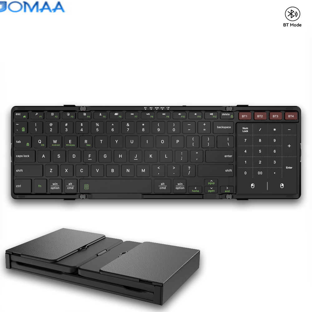 JOMAA 접이식 블루투스 키보드(터치패드 및 숫자 패 - Gaming Keyboard Budget 리뷰 및 가격