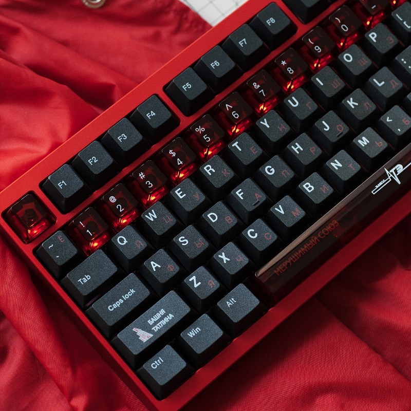 소련 블랙 테마 키캡 세트 PBT PC 반투명 체리 프 - Keyboard Gaming Black 리뷰 및 가격